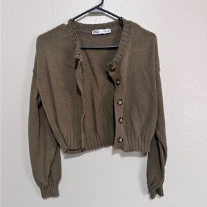 Zara Women's Olive Cardigan